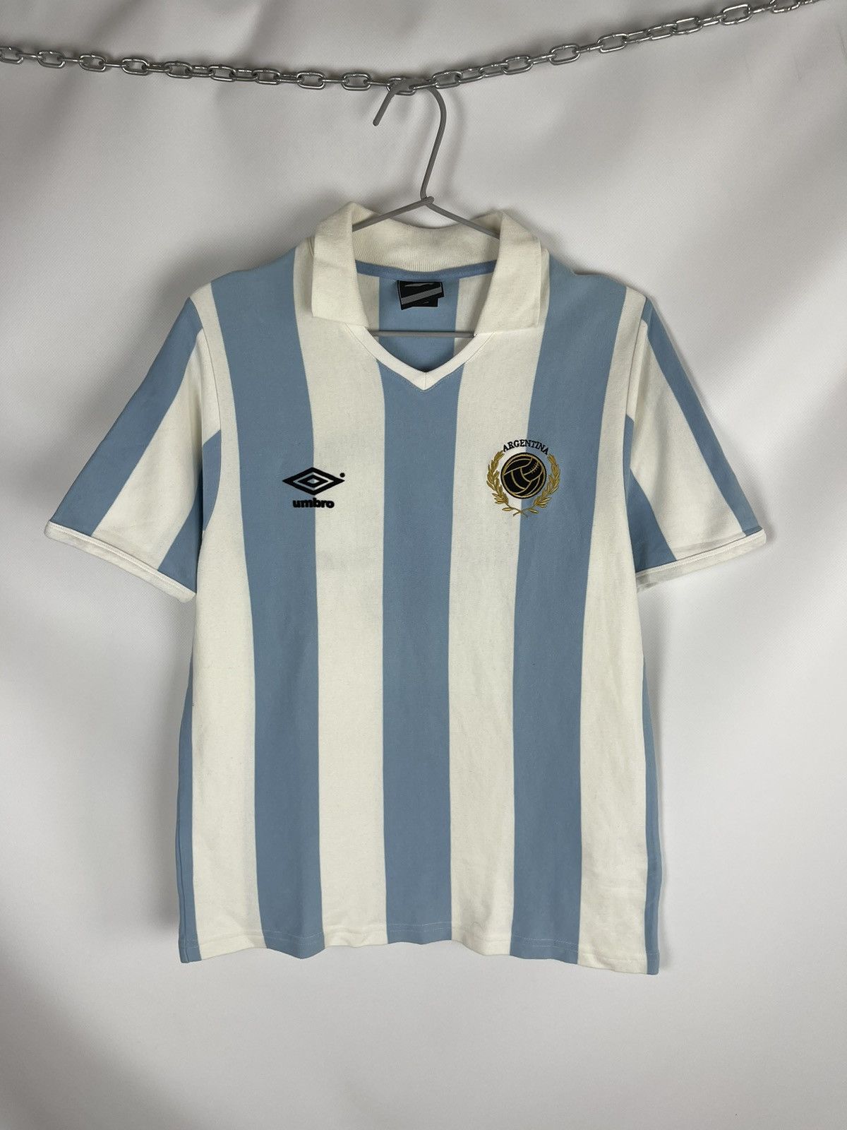 Umbro Umbro Argentina vintage 90s 1966 stadium match home soccer Size US L / EU 52-54 / 3 - 1 Thumbnail