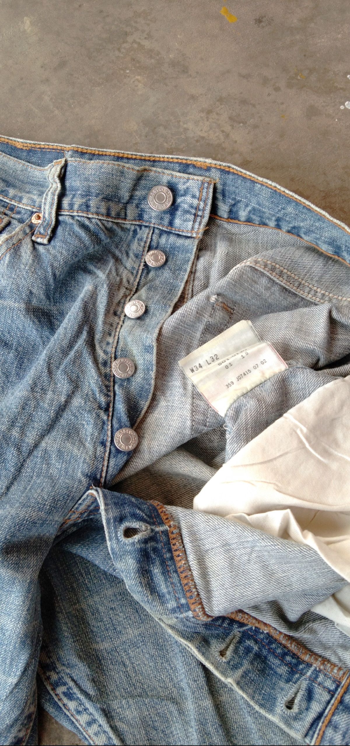 Levi's × Vintage Vintage Levis 501 Distressed Jeans 34x32 Size US 34 / EU 50 - 7 Thumbnail