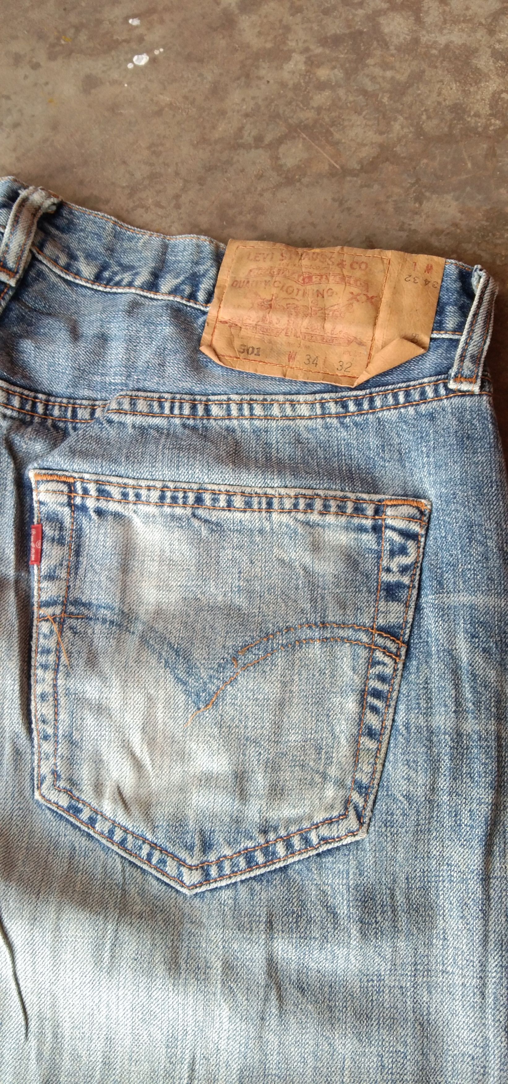 Levi's × Vintage Vintage Levis 501 Distressed Jeans 34x32 Size US 34 / EU 50 - 3 Thumbnail