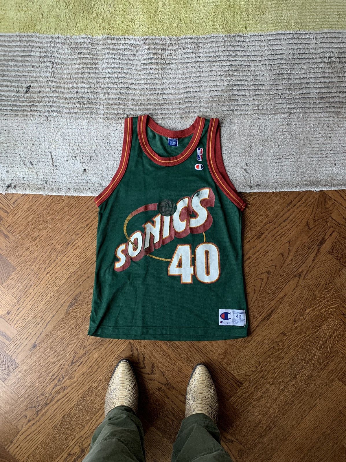 Champion × NBA × Vintage Vintage Shawn Kemp Seattle SuperSonics NBA Champion Jersey Size US M / EU 48-50 / 2 - 1 Thumbnail