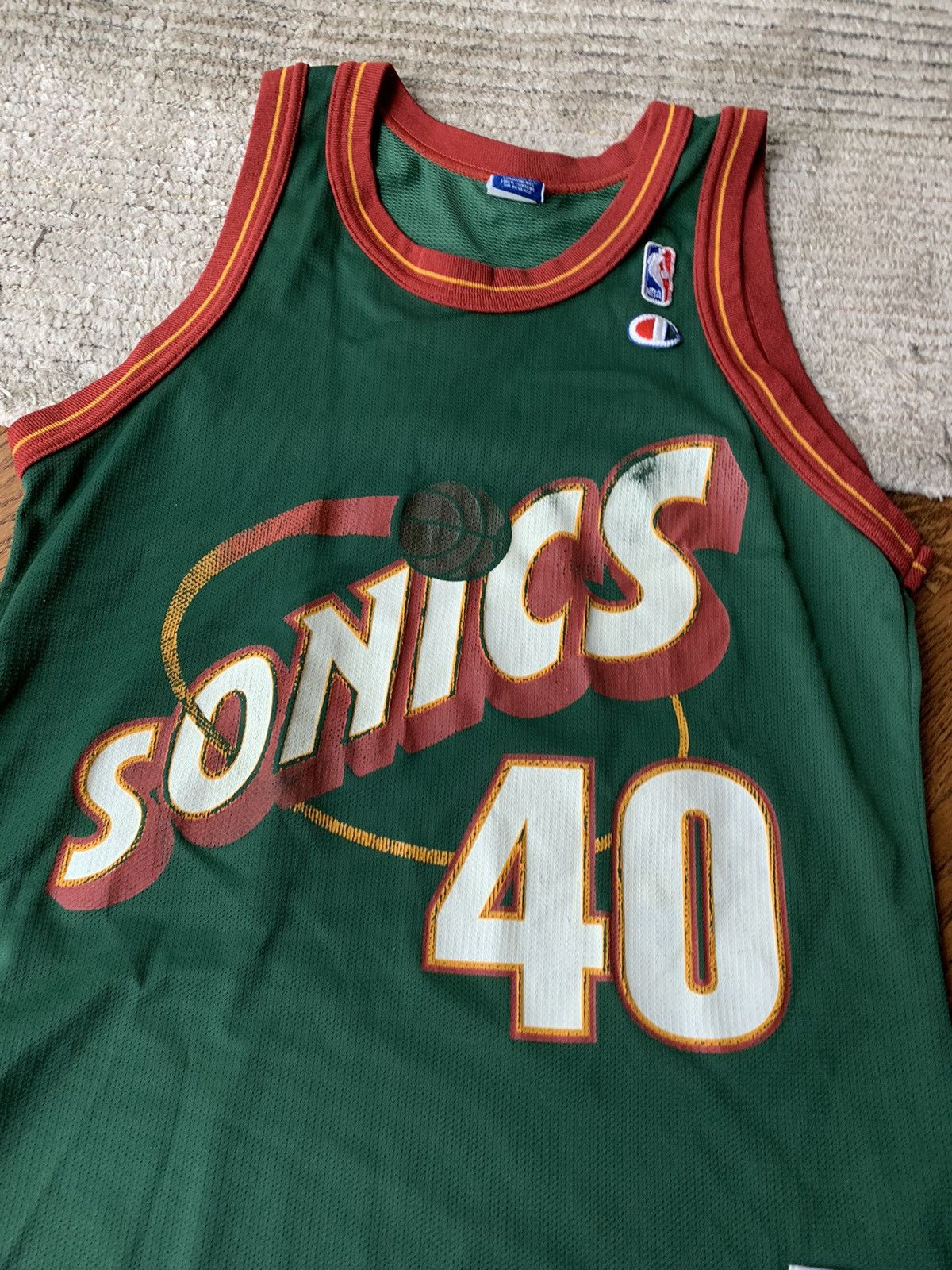Champion × NBA × Vintage Vintage Shawn Kemp Seattle SuperSonics NBA Champion Jersey Size US M / EU 48-50 / 2 - 5 Thumbnail
