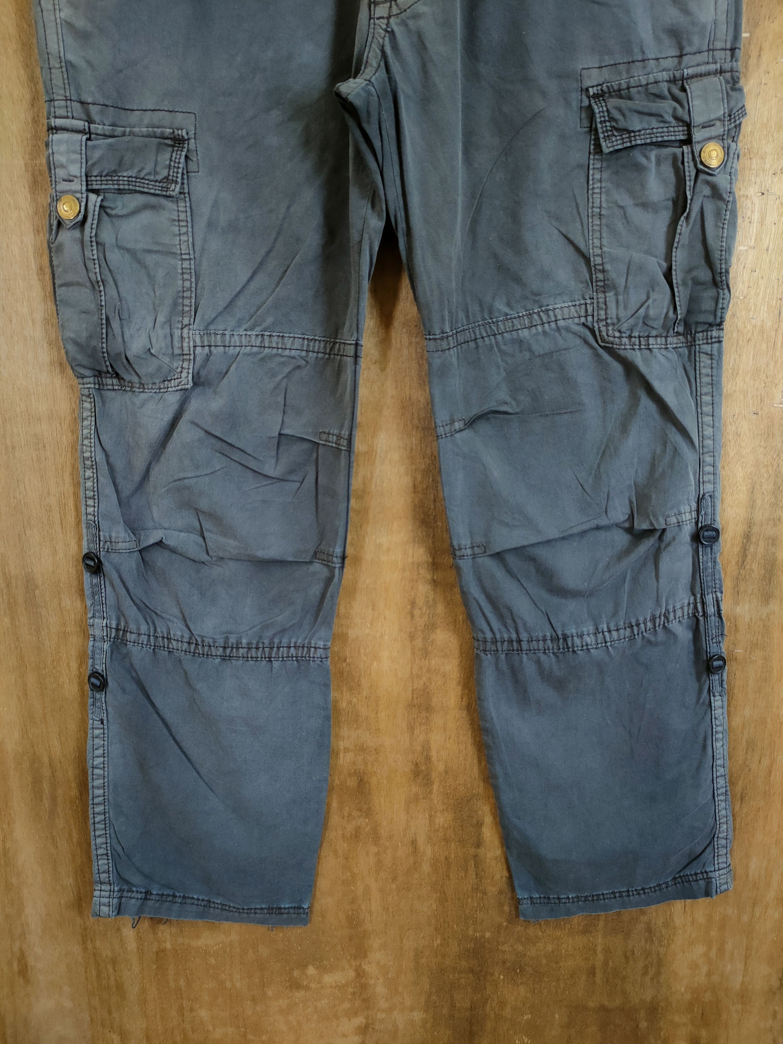 Japanese Brand Japan faded multi pocket tactical cargo pants #46-747 Size US 33 - 2 Thumbnail