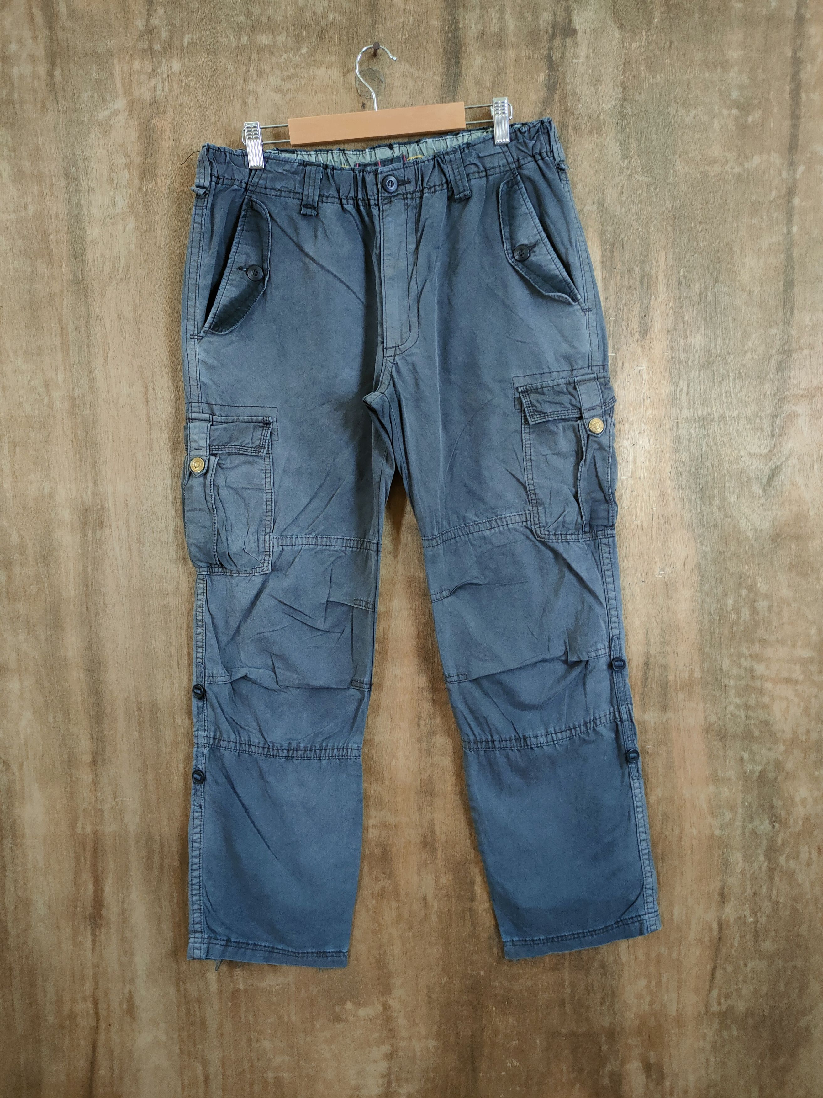 Japanese Brand Japan faded multi pocket tactical cargo pants #46-747 Size US 33 - 1 Thumbnail