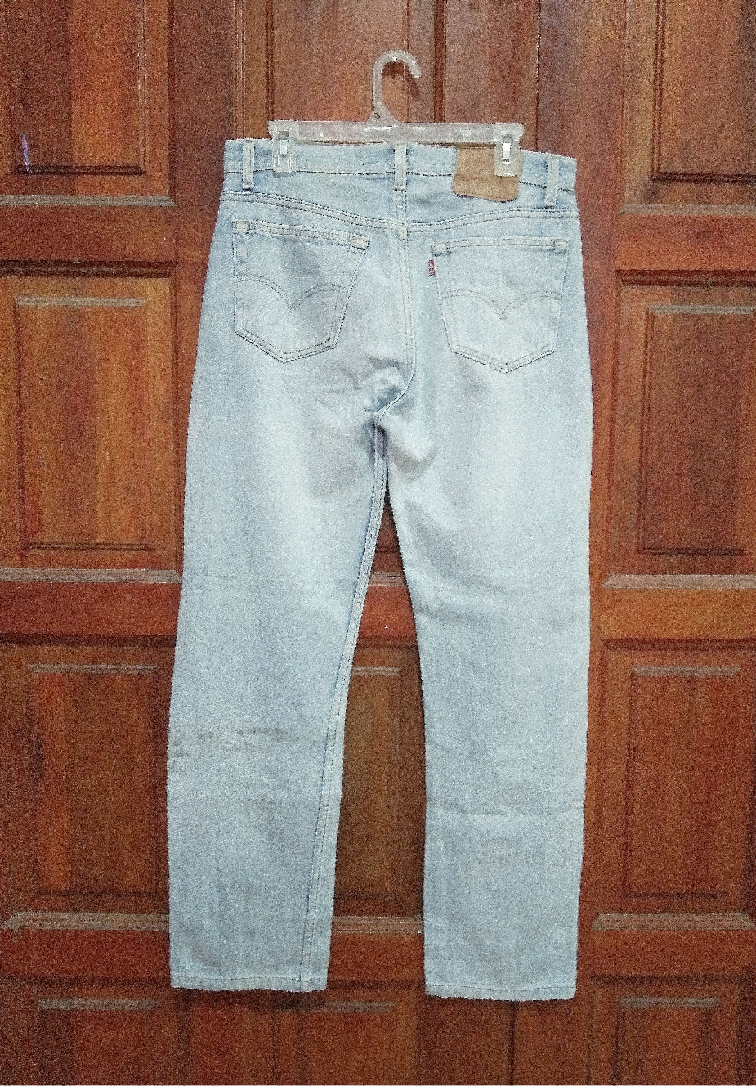 Levi's × Vintage 90s Vintage Levis 501 Made In USA Distressed Jeans 32x31 Size US 32 / EU 48 - 3 Thumbnail