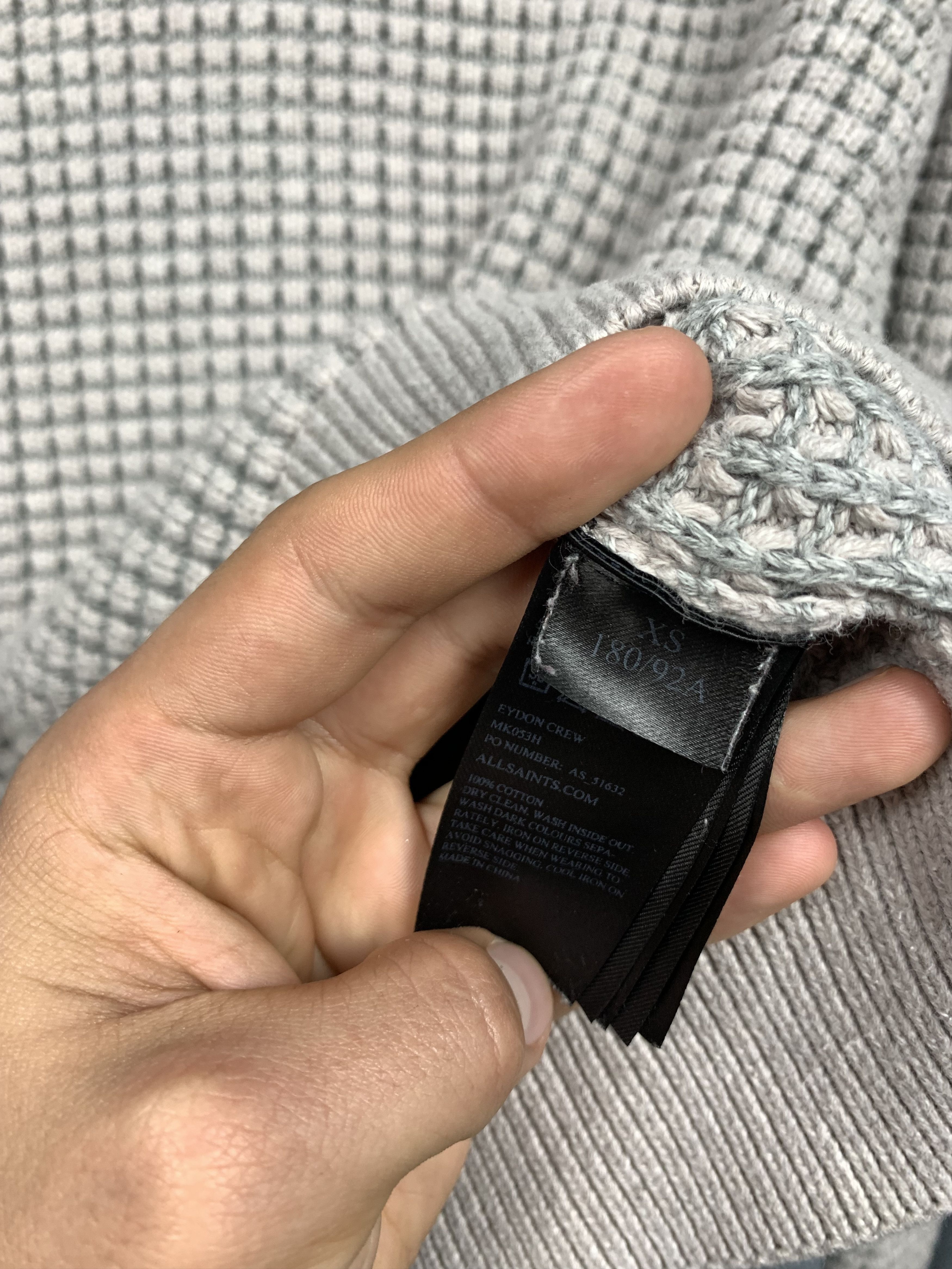 Allsaints Allsaints Vintage Mens Eydon Crew Neck Knit Sweater Size US S / EU 44-46 / 1 - 4 Thumbnail