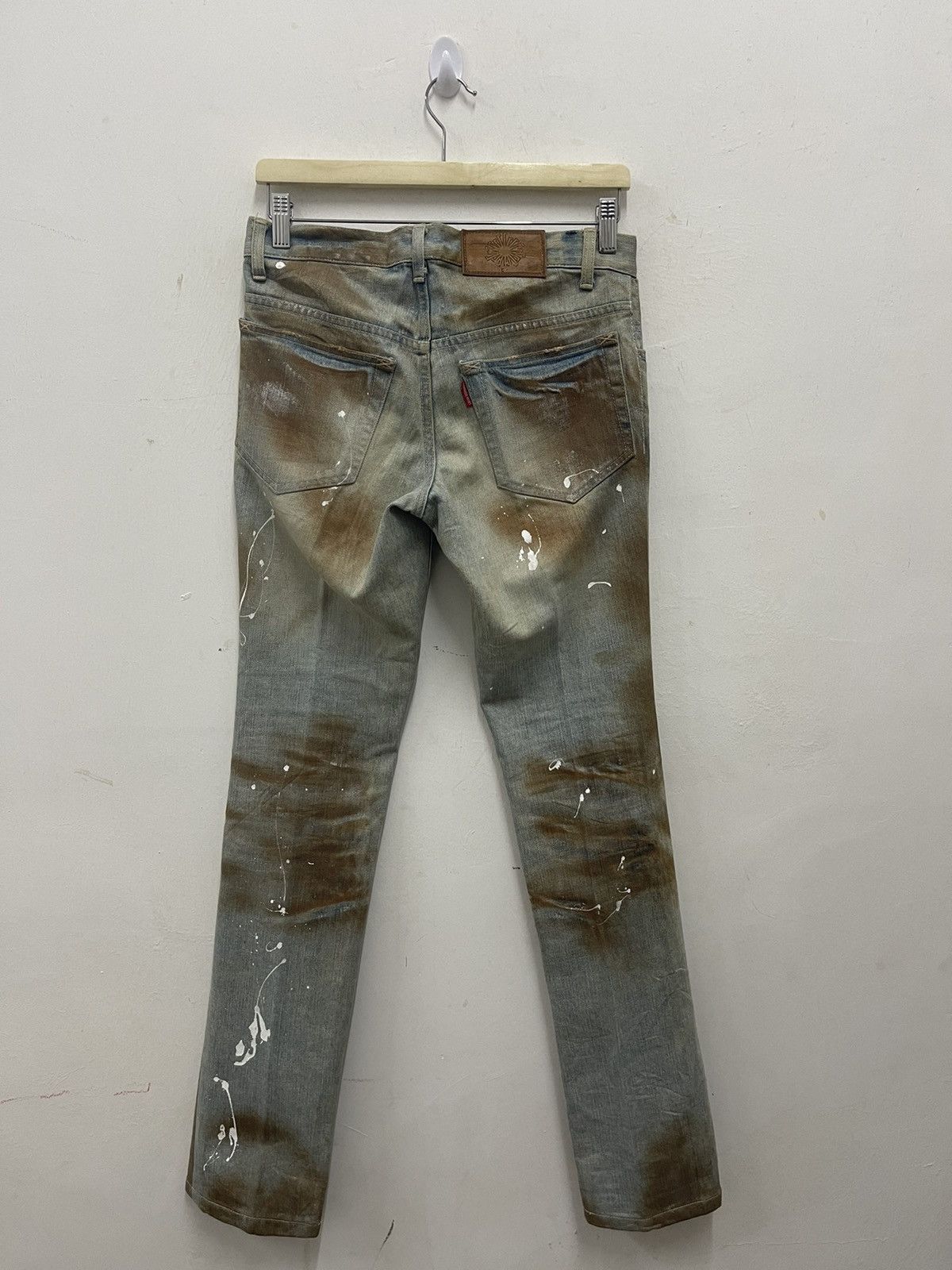 Rare Vintage TORNADO MART Paint Splattered Mud Wash Jeans