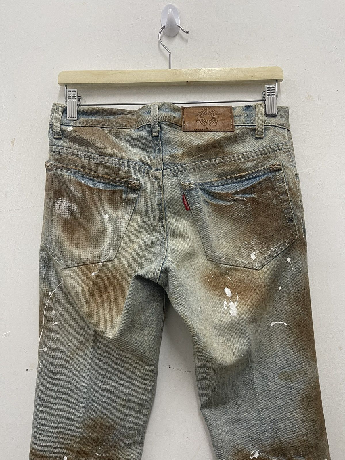 Tornado Mart Rare Vintage TORNADO MART Paint Splattered Mud Wash Jeans Size US 30 / EU 46 - 2 Thumbnail