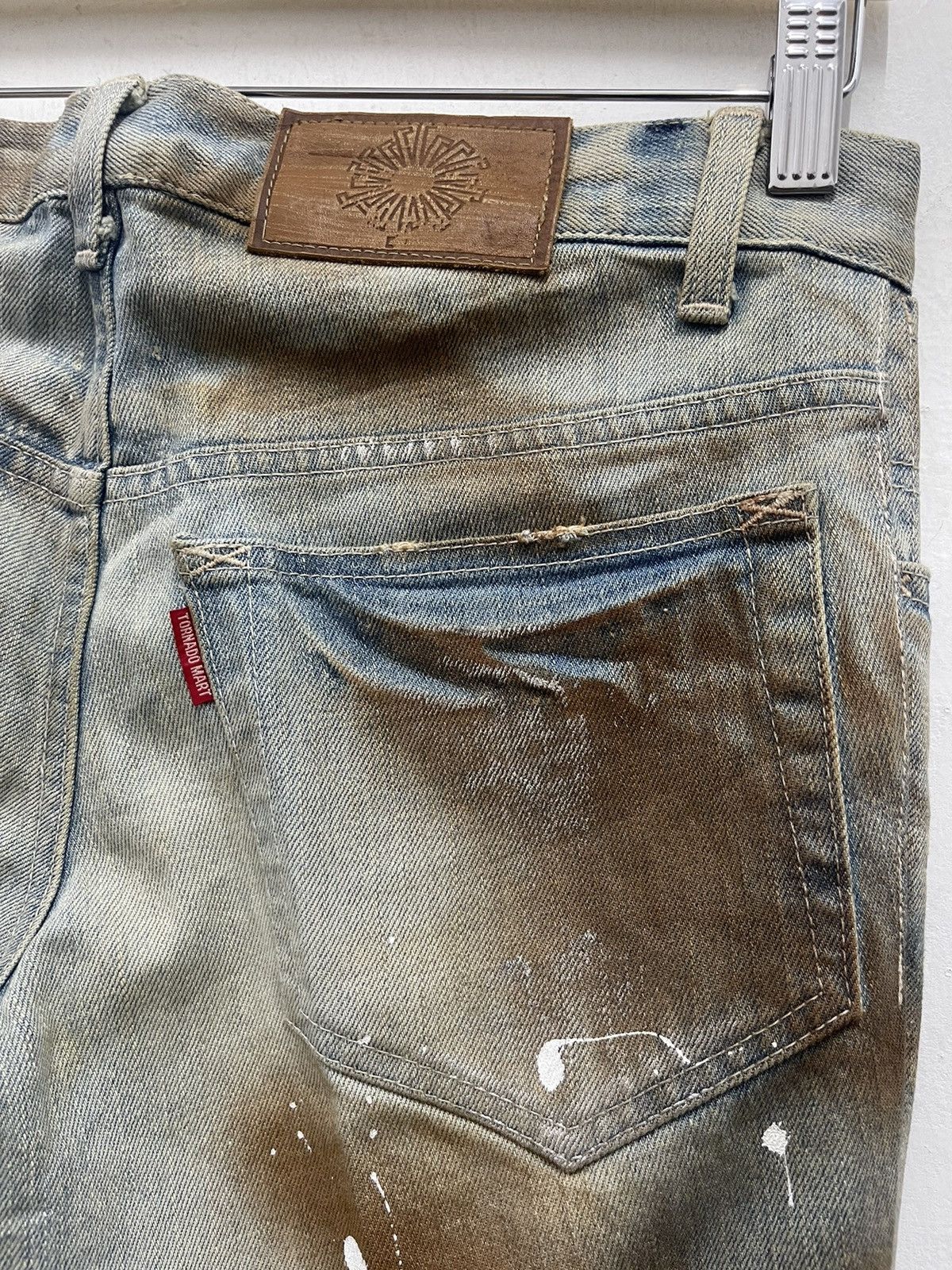 Tornado Mart Rare Vintage TORNADO MART Paint Splattered Mud Wash Jeans Size US 30 / EU 46 - 3 Thumbnail