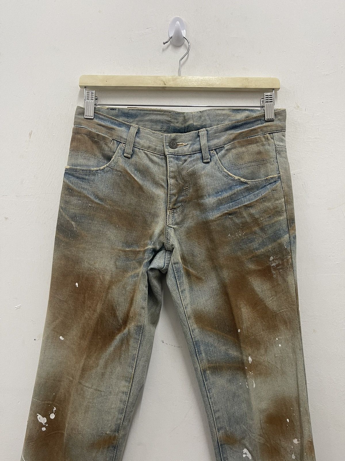 Tornado Mart Rare Vintage TORNADO MART Paint Splattered Mud Wash Jeans Size US 30 / EU 46 - 5 Thumbnail
