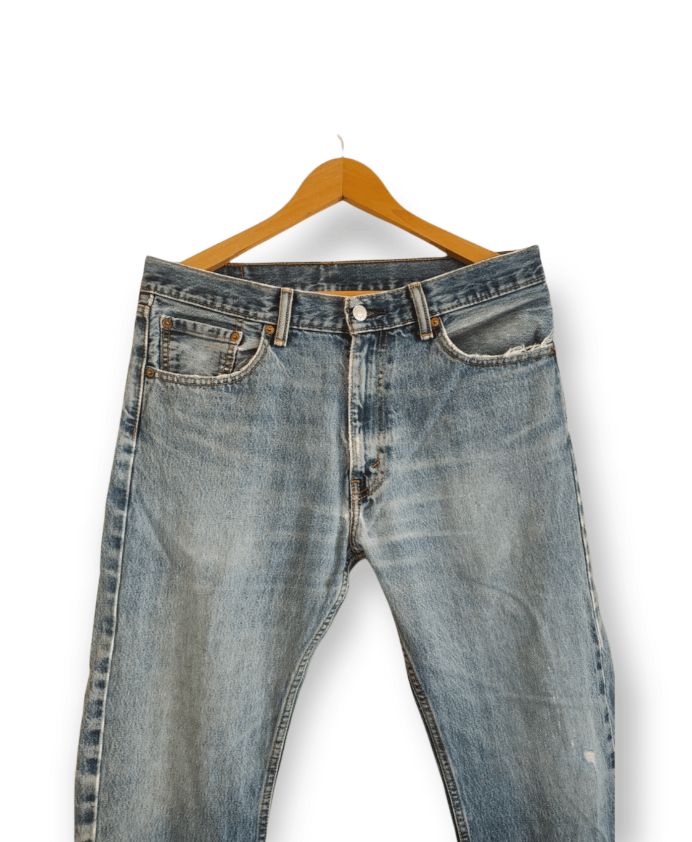 Levi's × Vintage Rare Vintage 1990’s Levi’s 505 Light Blue Wash Denim Jeans Size US 33 - 4 Thumbnail