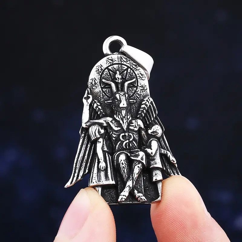 Jewelry Baphomet Goat Satanic Satan Pendant Necklaces Size ONE SIZE - 3 Thumbnail