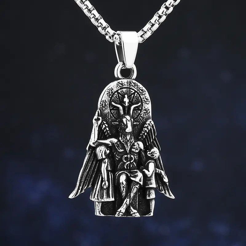 Jewelry Baphomet Goat Satanic Satan Pendant Necklaces Size ONE SIZE - 1 Thumbnail