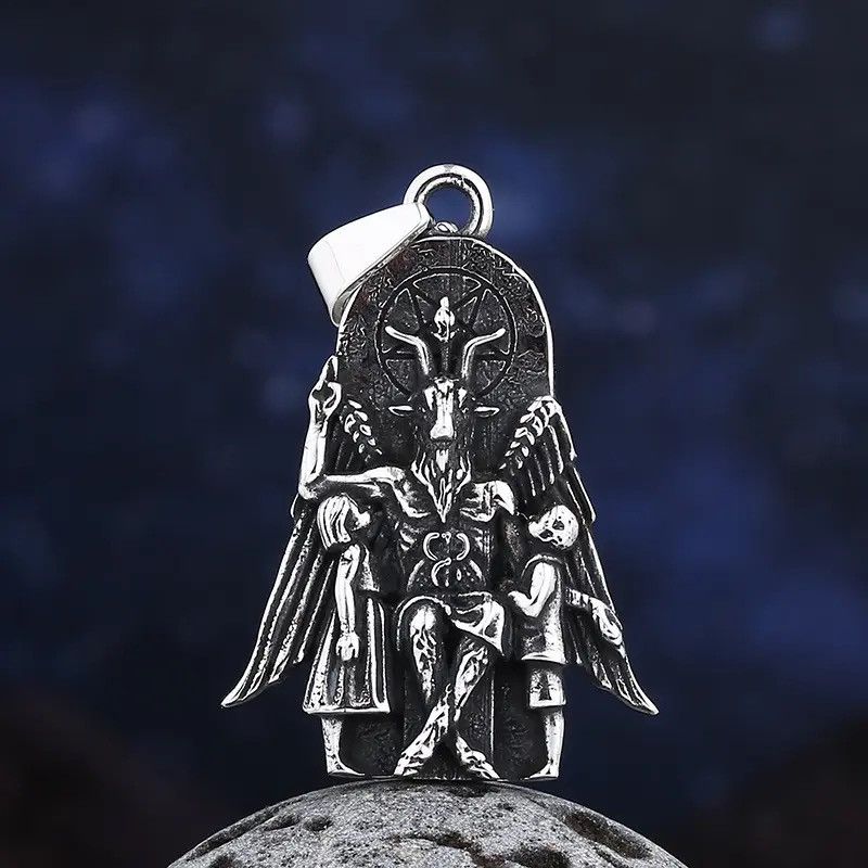 Jewelry Baphomet Goat Satanic Satan Pendant Necklaces Size ONE SIZE - 2 Thumbnail