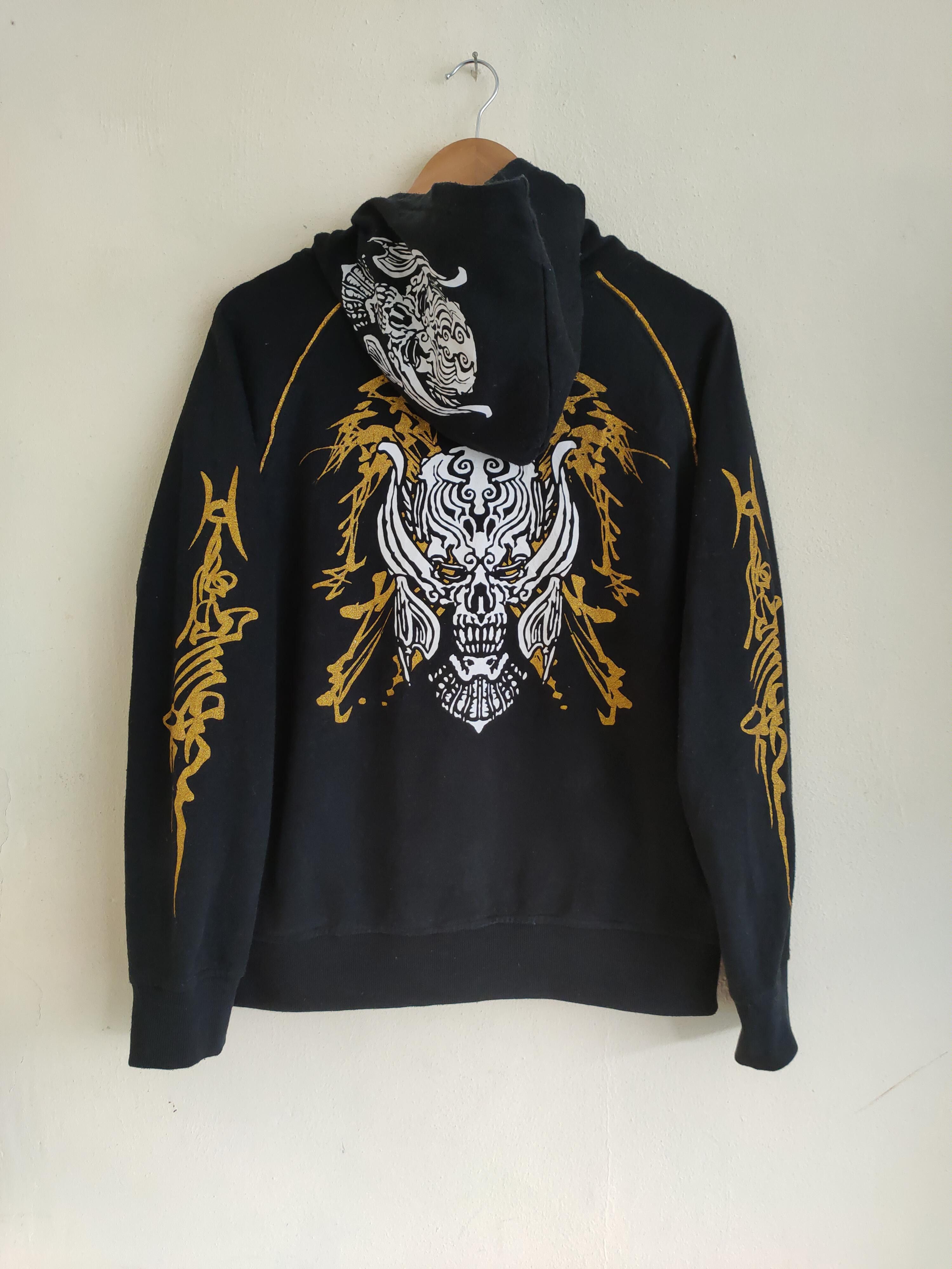 Japanese Brand Vintage Skull 💀 Big Logo Zipup Sweatshirt Size US L / EU 52-54 / 3 - 2 Thumbnail