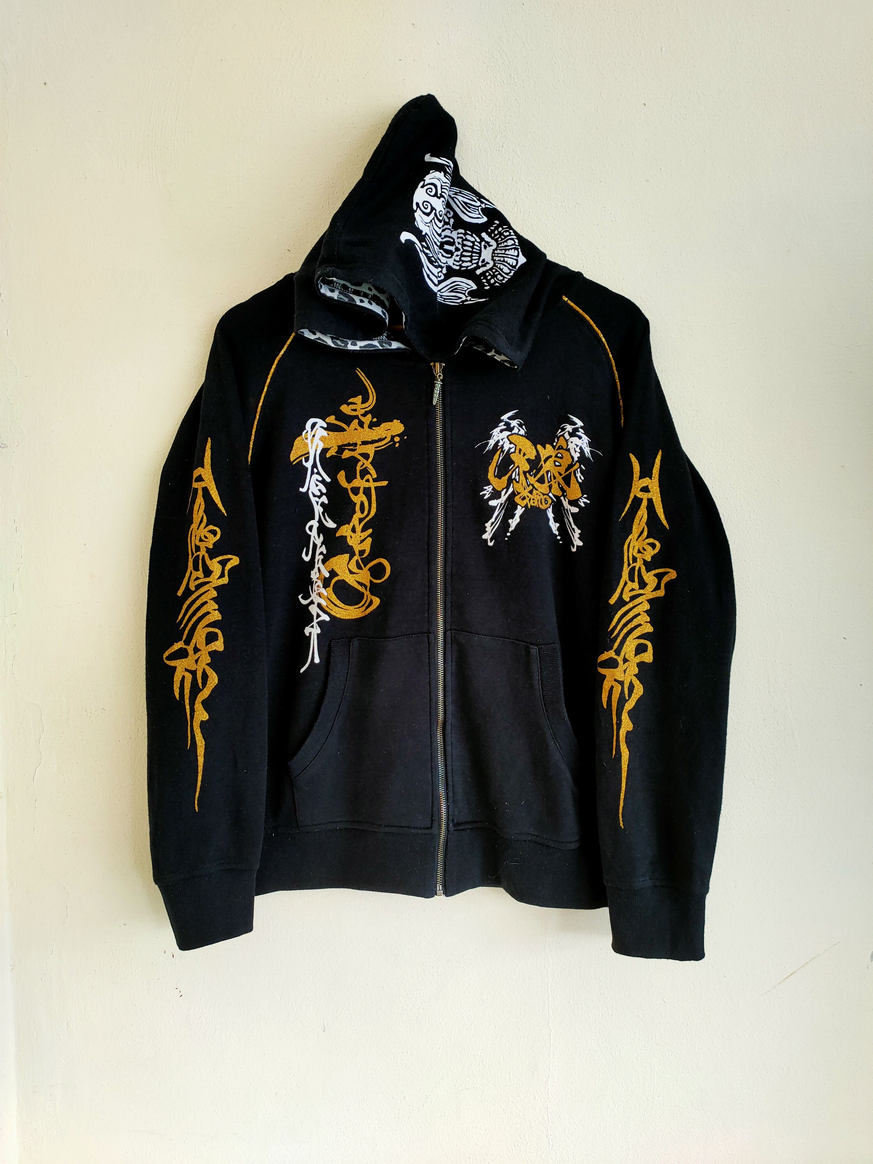 Japanese Brand Vintage Skull 💀 Big Logo Zipup Sweatshirt Size US L / EU 52-54 / 3 - 1 Thumbnail