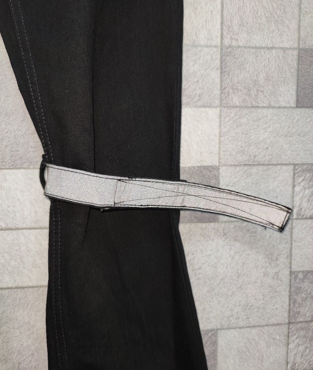 Seditionaries UNIQLO Bondage Reflective Velcro Strap Black Denim Pants Size US 29 - 5 Thumbnail