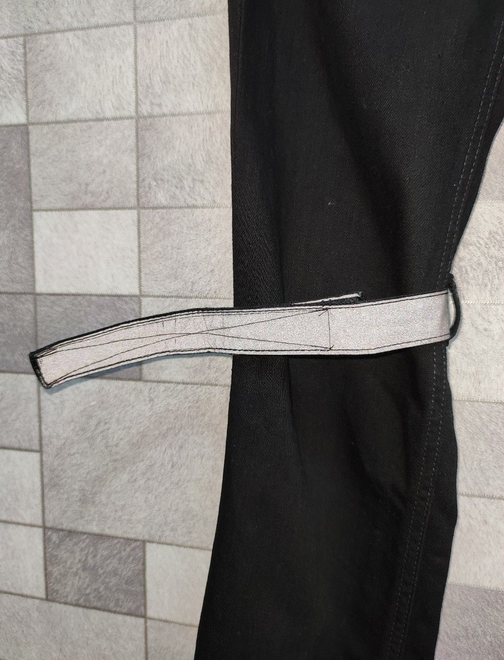 Seditionaries UNIQLO Bondage Reflective Velcro Strap Black Denim Pants Size US 29 - 4 Thumbnail
