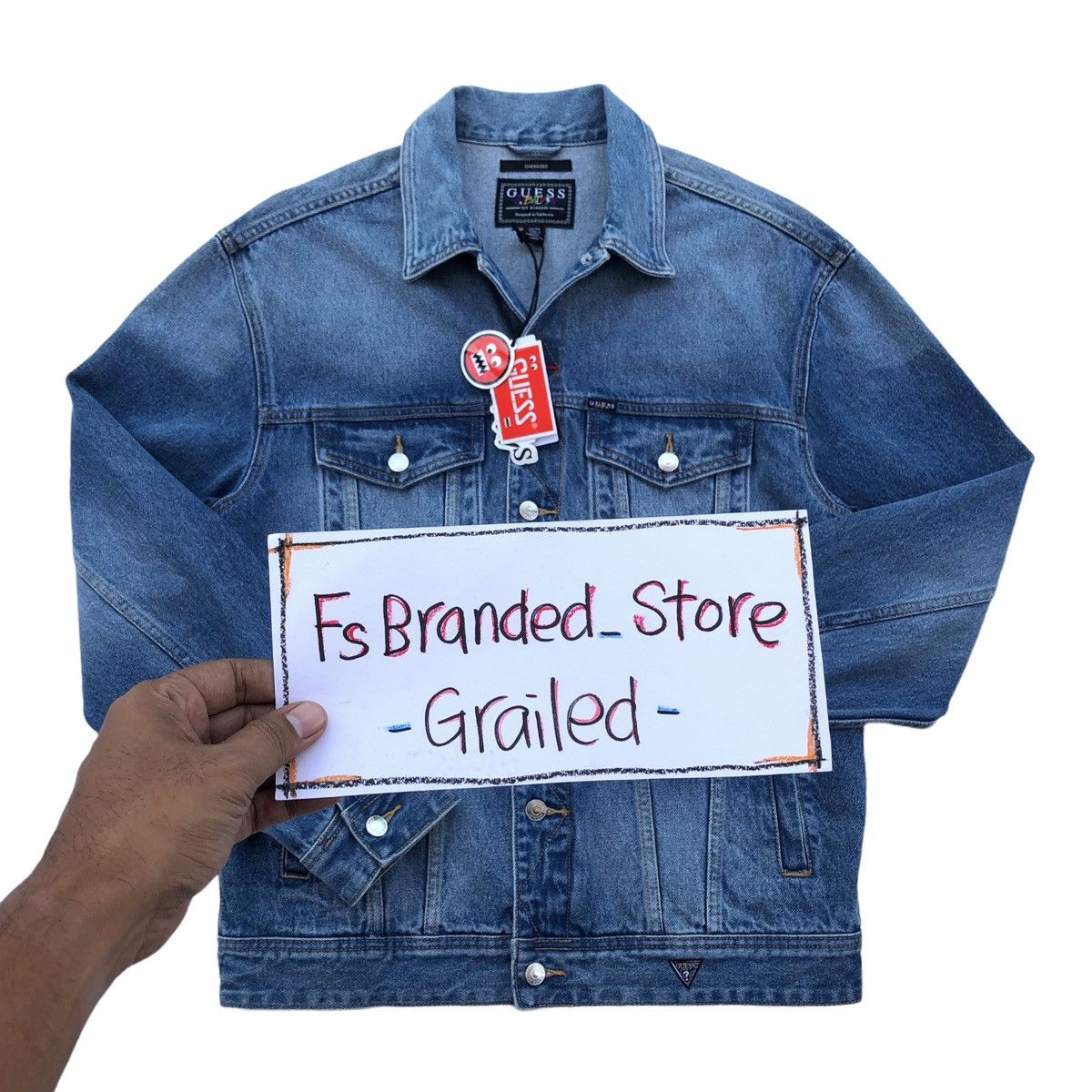 Guess × J Balvin Guess X J Balvin Oversized Denim Embroidery Logo Jacket Size US M / EU 48-50 / 2 - 10 Thumbnail