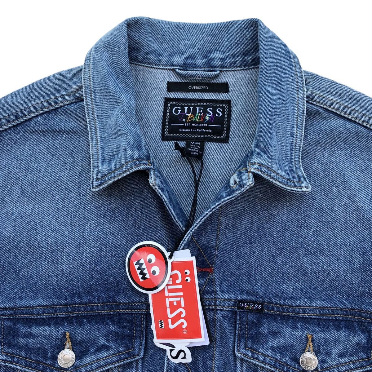 Guess × J Balvin Guess X J Balvin Oversized Denim Embroidery Logo Jacket Size US M / EU 48-50 / 2 - 11 Thumbnail