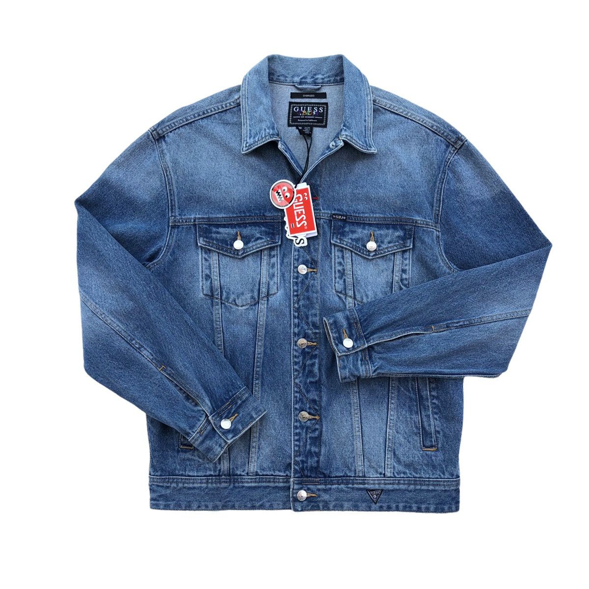 Guess × J Balvin Guess X J Balvin Oversized Denim Embroidery Logo Jacket Size US M / EU 48-50 / 2 - 9 Thumbnail