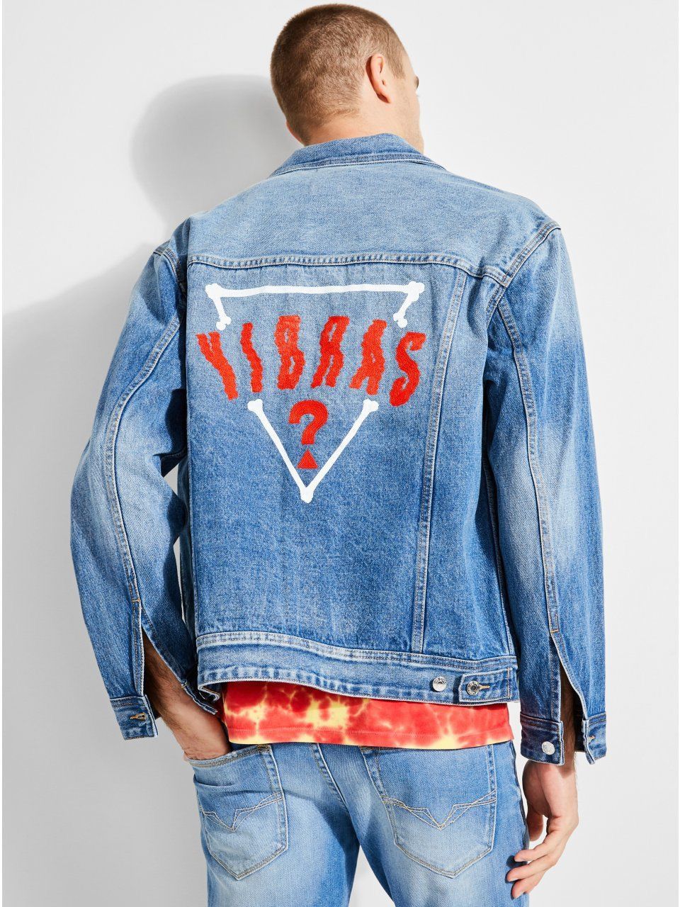 Guess × J Balvin Guess X J Balvin Oversized Denim Embroidery Logo Jacket Size US M / EU 48-50 / 2 - 2 Thumbnail