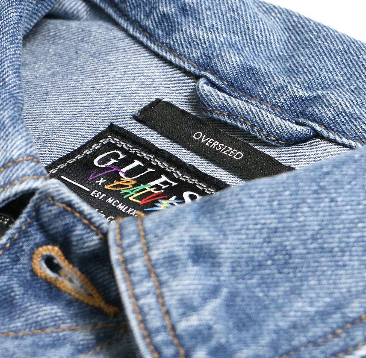 Guess × J Balvin Guess X J Balvin Oversized Denim Embroidery Logo Jacket Size US M / EU 48-50 / 2 - 8 Thumbnail