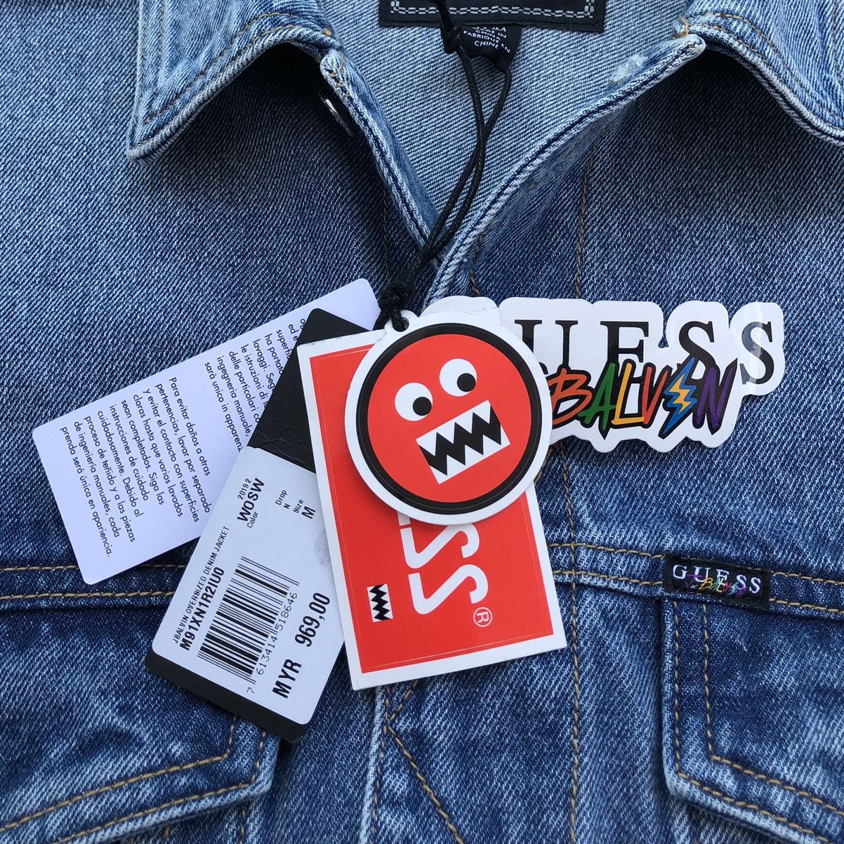 Guess × J Balvin Guess X J Balvin Oversized Denim Embroidery Logo Jacket Size US M / EU 48-50 / 2 - 12 Thumbnail