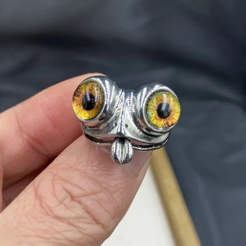 Jewelry Creative Funny Big Eye Frog Ring Size ONE SIZE - 1 Thumbnail
