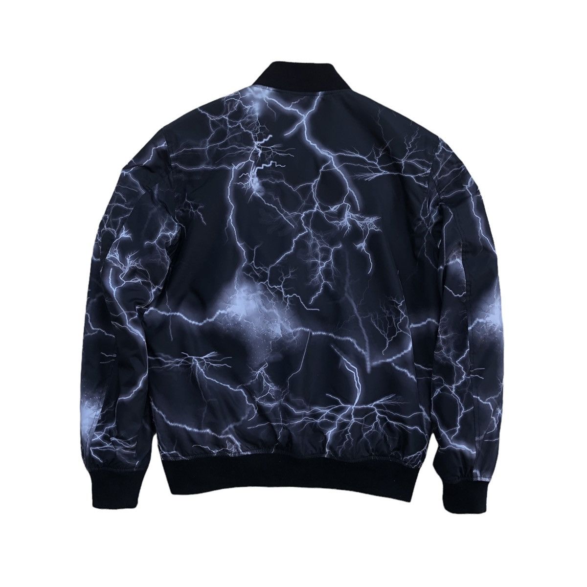 Japanese Brand Suggestion Thunder Print Reversible Quilted Bomber Jacket Size US M / EU 48-50 / 2 - 9 Thumbnail