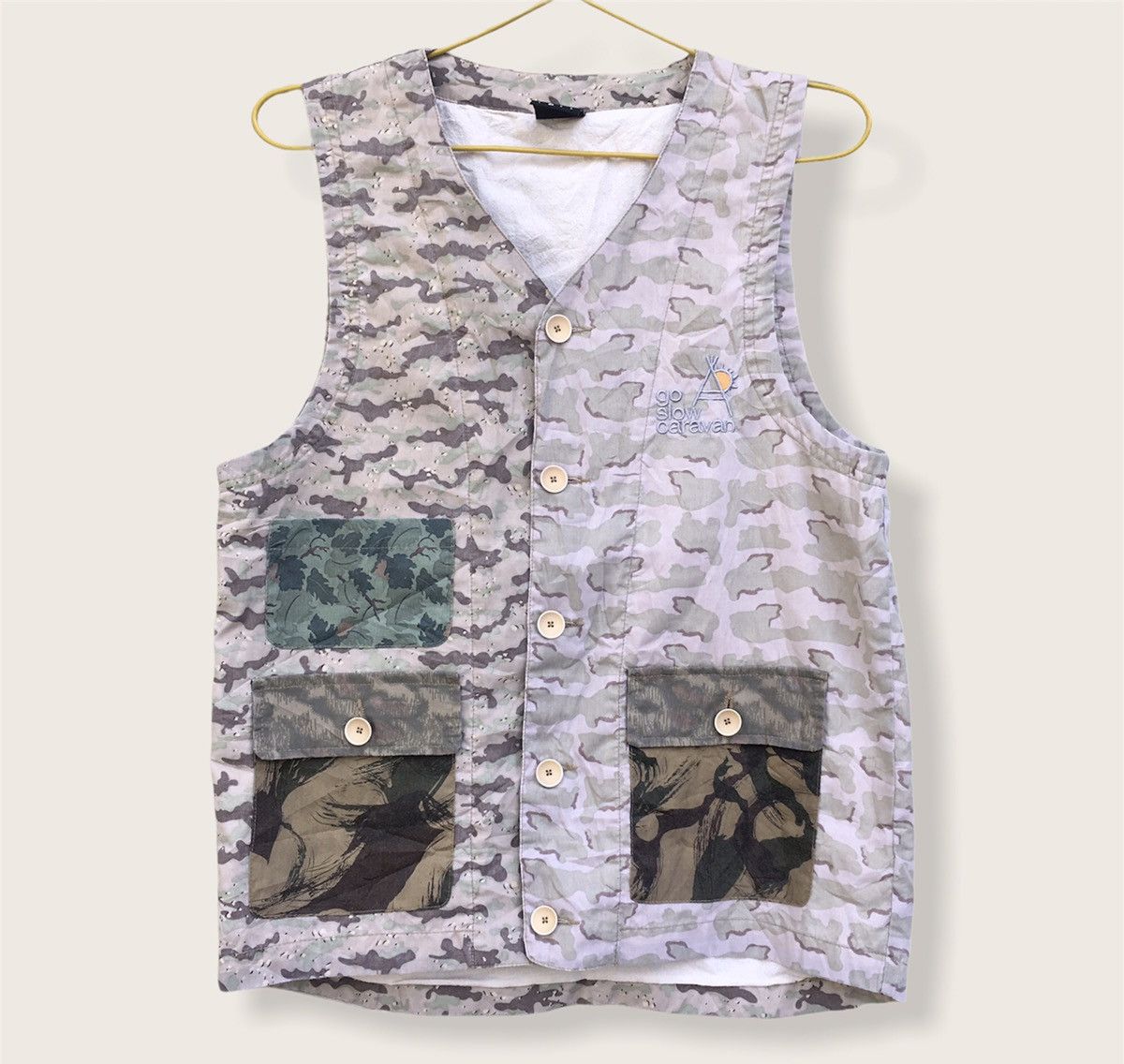 Japanese Brand × go slow caravan Japanese Brand Camo Vest Size US S / EU 44-46 / 1 - 1 Thumbnail