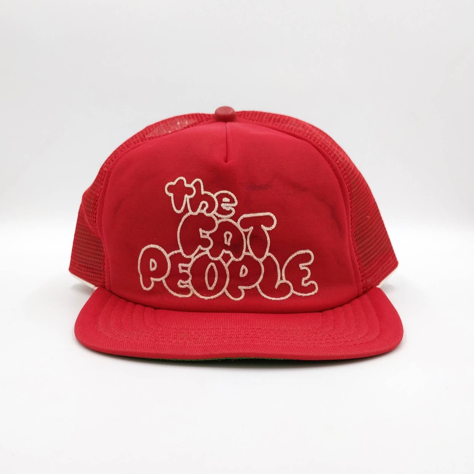 Vintage Vintage The Fat People Snapback Trucker Hat Mesh Funny 90s Size ONE SIZE - 2 Thumbnail