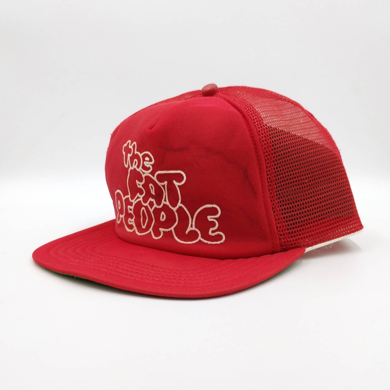 Vintage Vintage The Fat People Snapback Trucker Hat Mesh Funny 90s Size ONE SIZE - 3 Thumbnail
