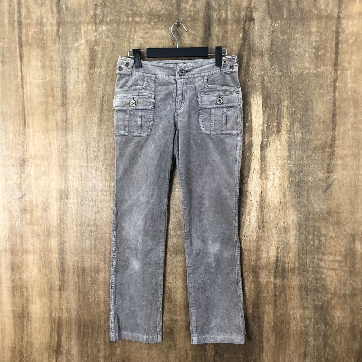 Japanese Brand Sabella Grey Corduroi Casual pants #6305 Size 27" / US 4 / IT 40 - 1 Thumbnail