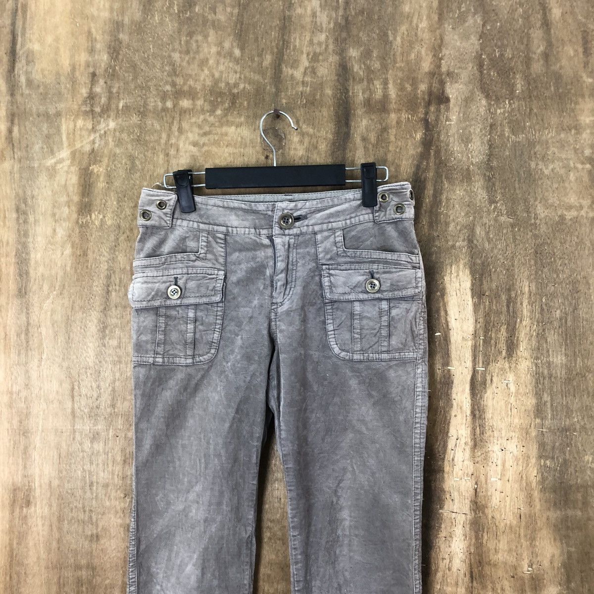 Japanese Brand Sabella Grey Corduroi Casual pants #6305 Size 27" / US 4 / IT 40 - 2 Thumbnail