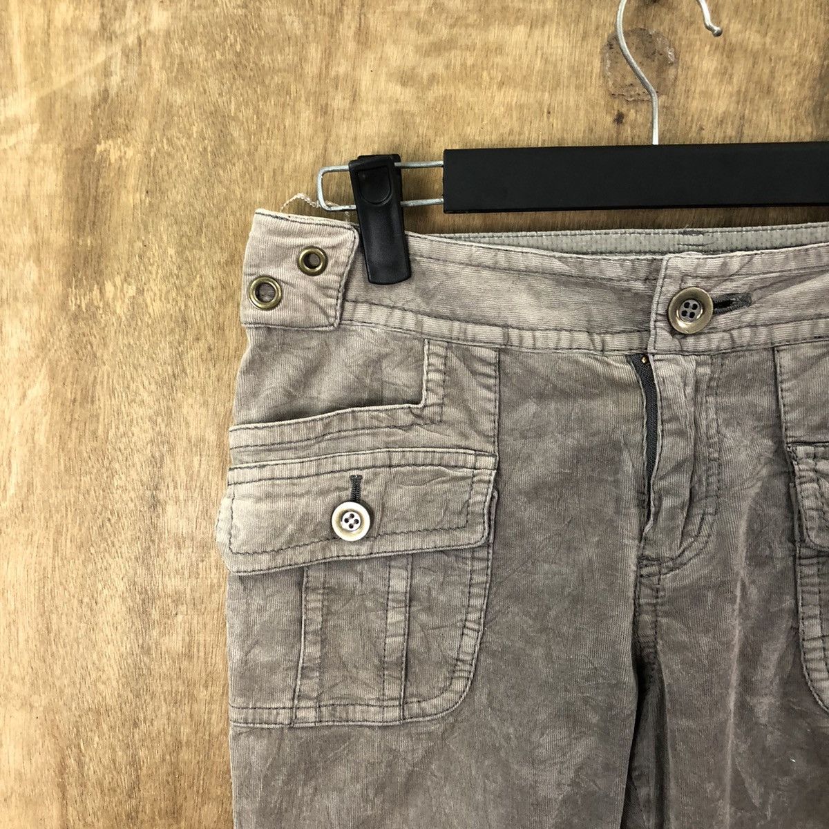 Japanese Brand Sabella Grey Corduroi Casual pants #6305 Size 27" / US 4 / IT 40 - 4 Thumbnail