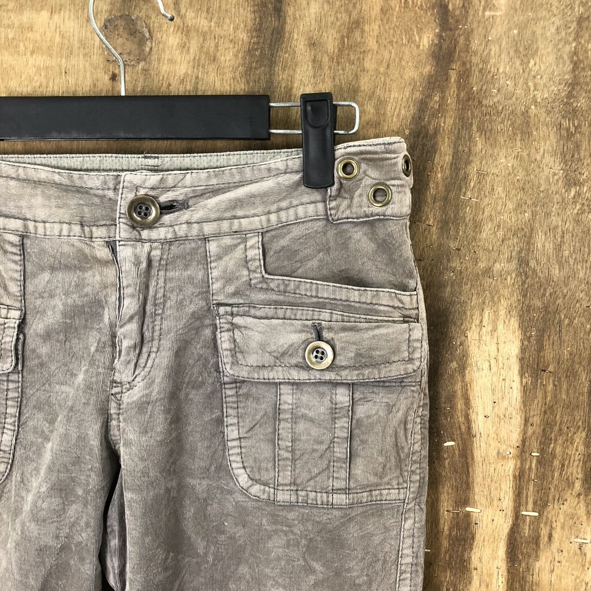 Japanese Brand Sabella Grey Corduroi Casual pants #6305 Size 27" / US 4 / IT 40 - 5 Thumbnail