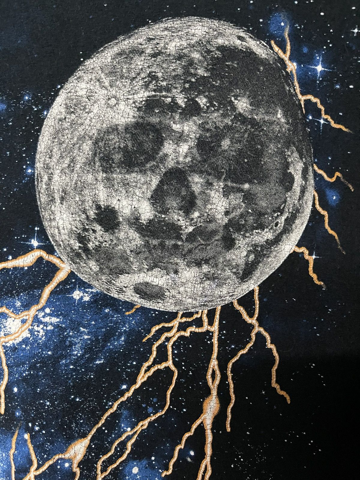 Expert Horror × Fruit Of The Loom × Vintage Vintage Halloween Thunder Horror Moon Streetwear Tees Size US L / EU 52-54 / 3 - 3 Thumbnail