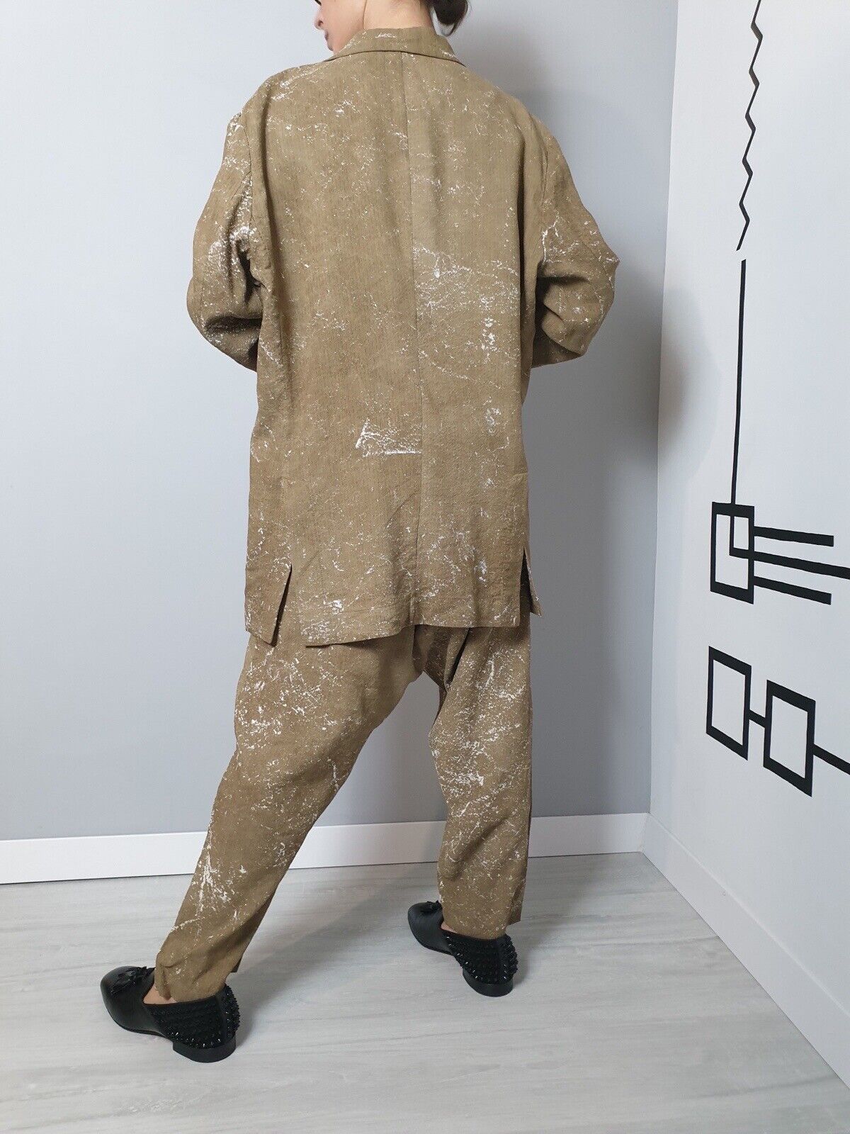 Uma Wang Uma Wang Suit Unisex Linen Blend Size M/L Size 38R - 18 Thumbnail