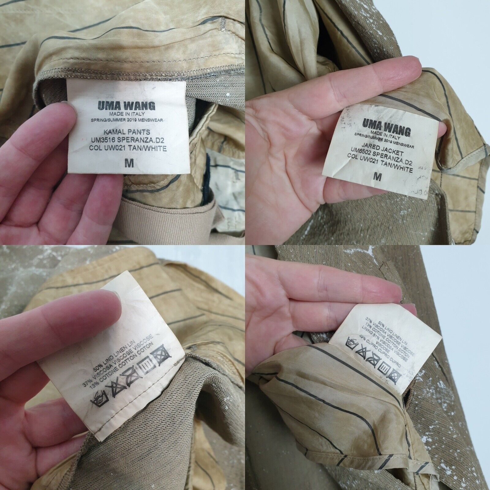 Uma Wang Uma Wang Suit Unisex Linen Blend Size M/L Size 38R - 13 Thumbnail