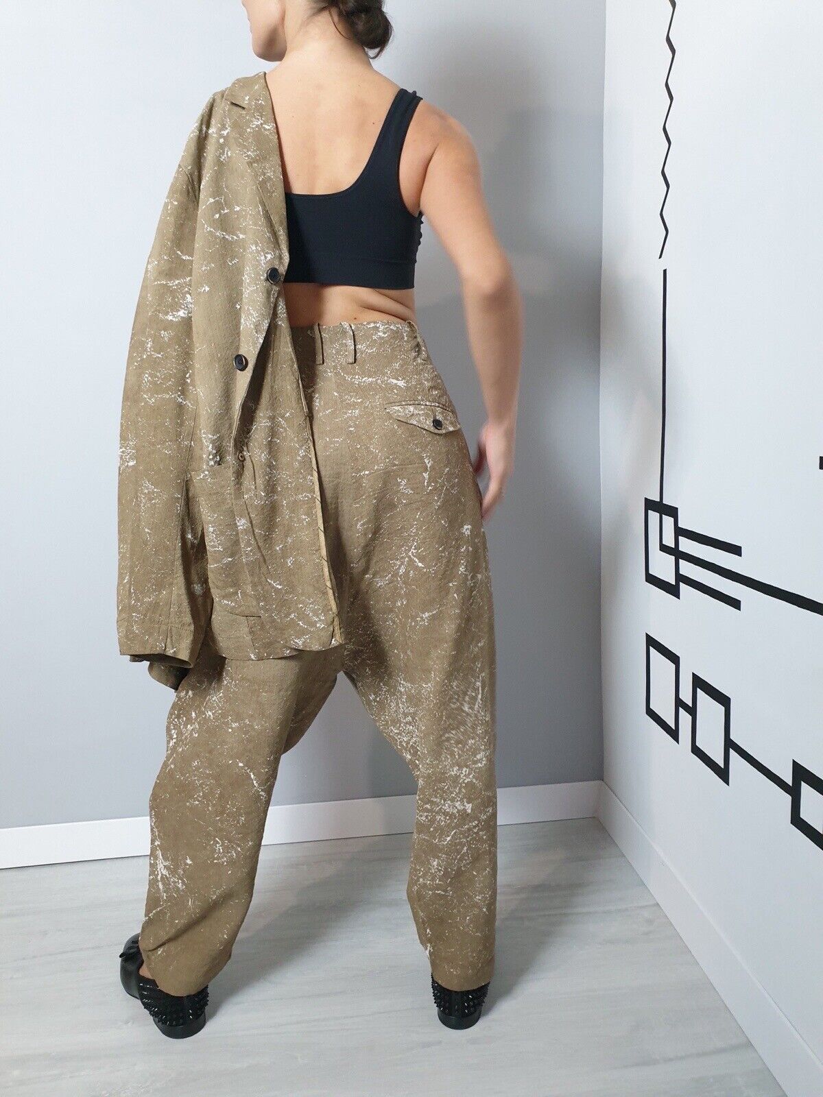 Uma Wang Uma Wang Suit Unisex Linen Blend Size M/L Size 38R - 19 Thumbnail
