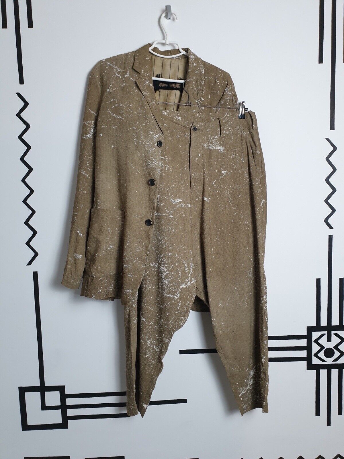 Uma Wang Uma Wang Suit Unisex Linen Blend Size M/L Size 38R - 8 Thumbnail