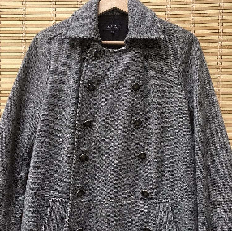A.P.C. A.P.C Herringbone Wool Long Coat Size US M / EU 48-50 / 2 - 5 Thumbnail