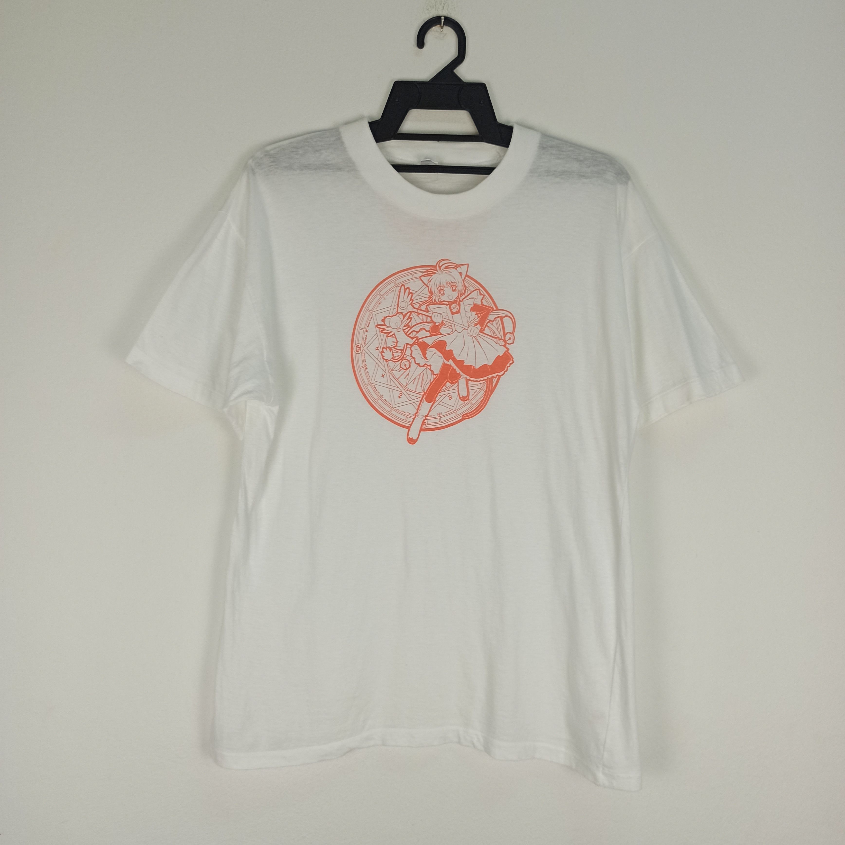 image of Cartoon Network x Vintage 90's Cardcaptors Sakura Anime Tee in White, Men's (Size Medium)