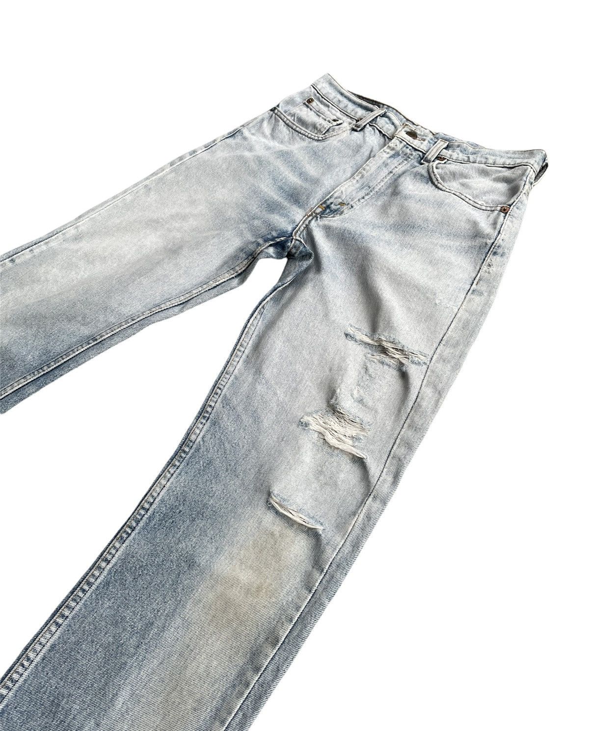 Levi's Vintage 1991 Levis 505 e Usa Aging Faded Distressed Size US 31 - 3 Thumbnail