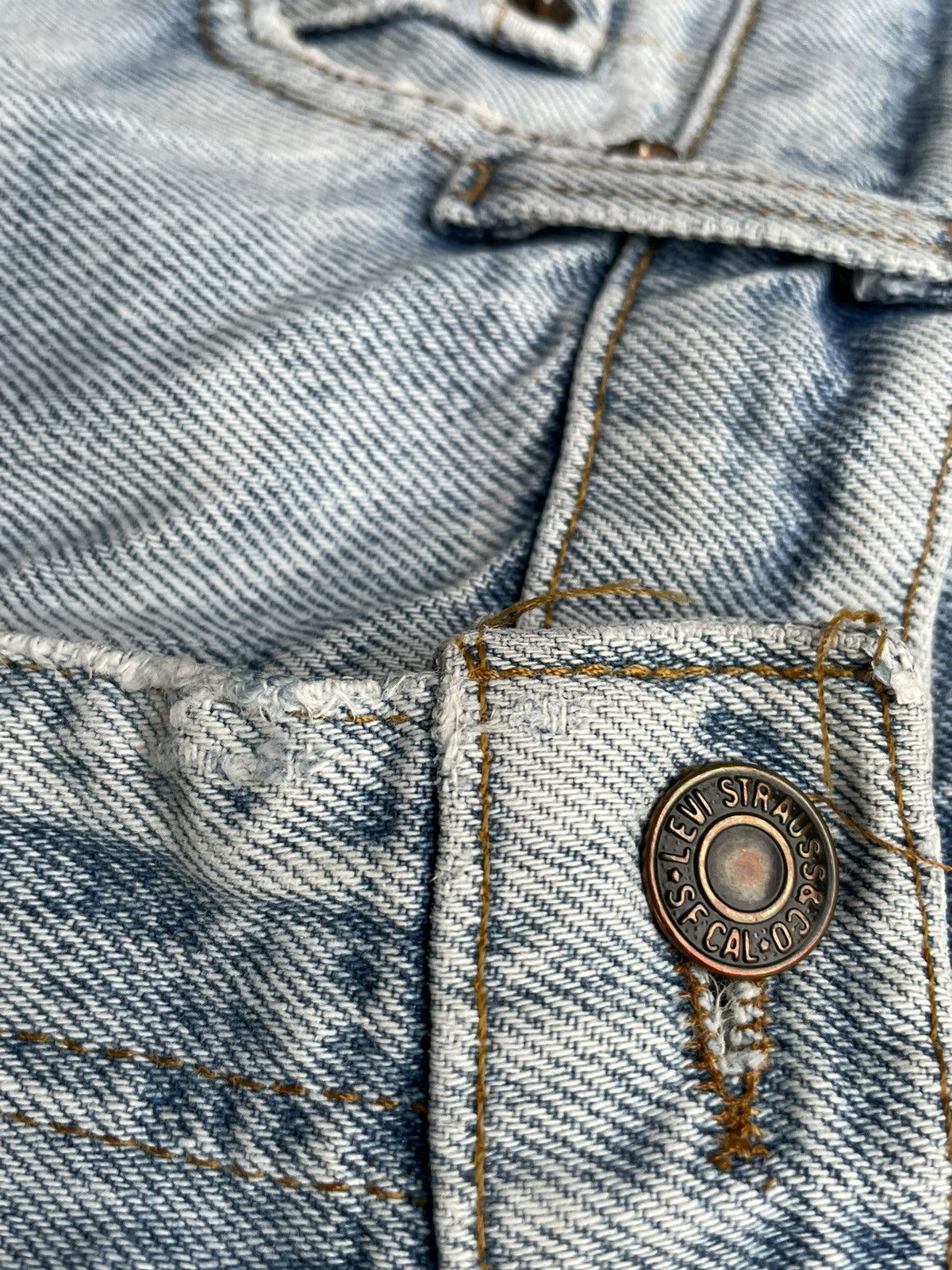 Levi's Vintage 1991 Levis 505 e Usa Aging Faded Distressed Size US 31 - 16 Thumbnail