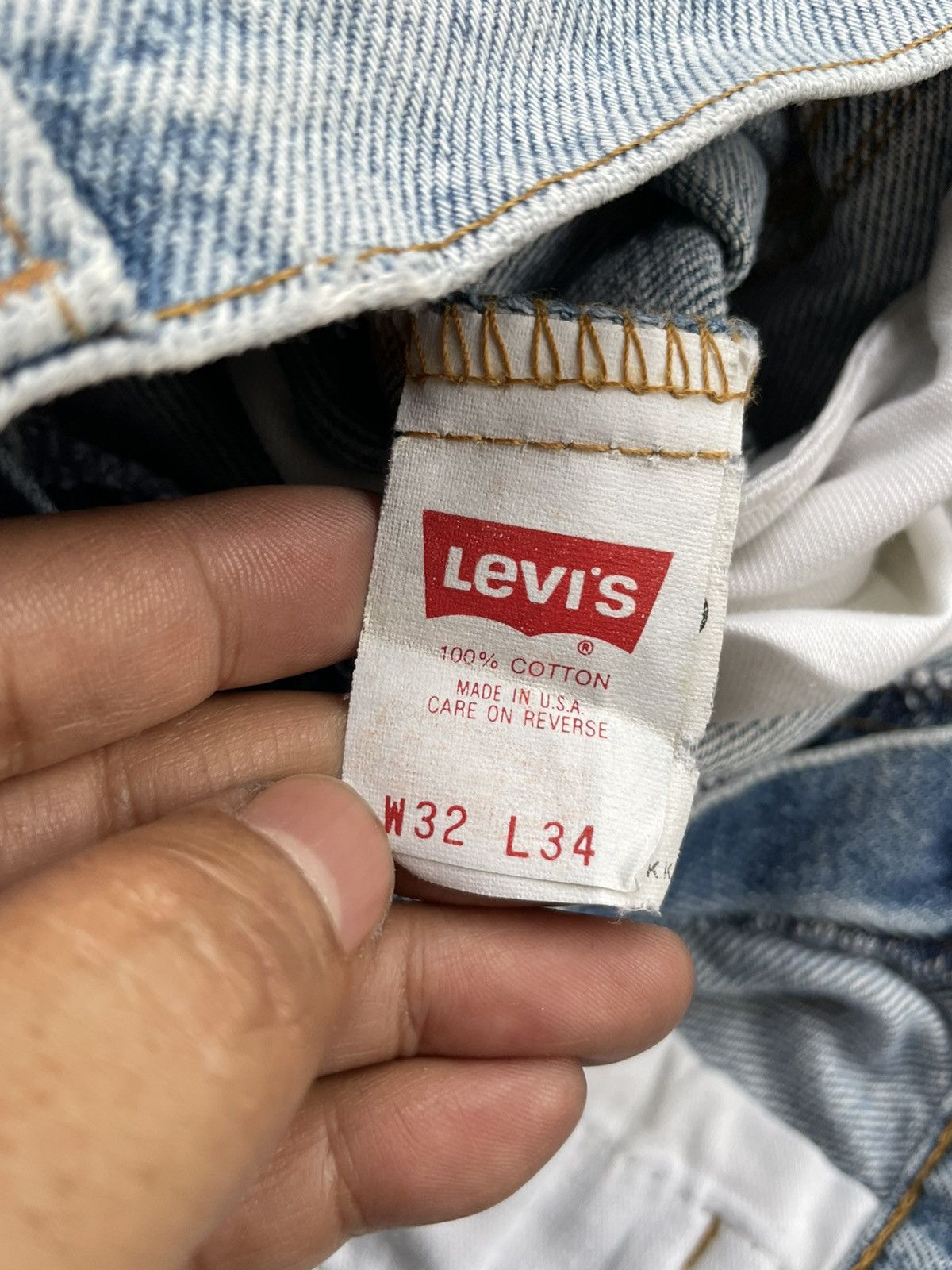 Levi's Vintage 1991 Levis 505 e Usa Aging Faded Distressed Size US 31 - 14 Thumbnail
