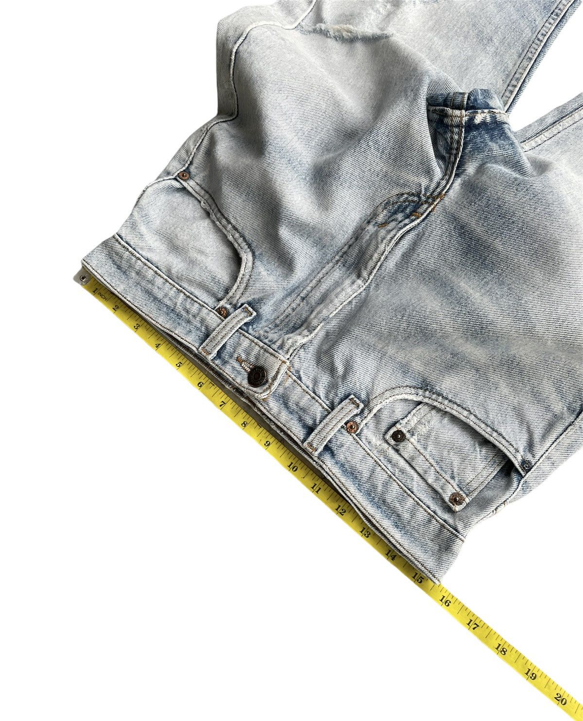 Levi's Vintage 1991 Levis 505 e Usa Aging Faded Distressed Size US 31 - 2 Thumbnail