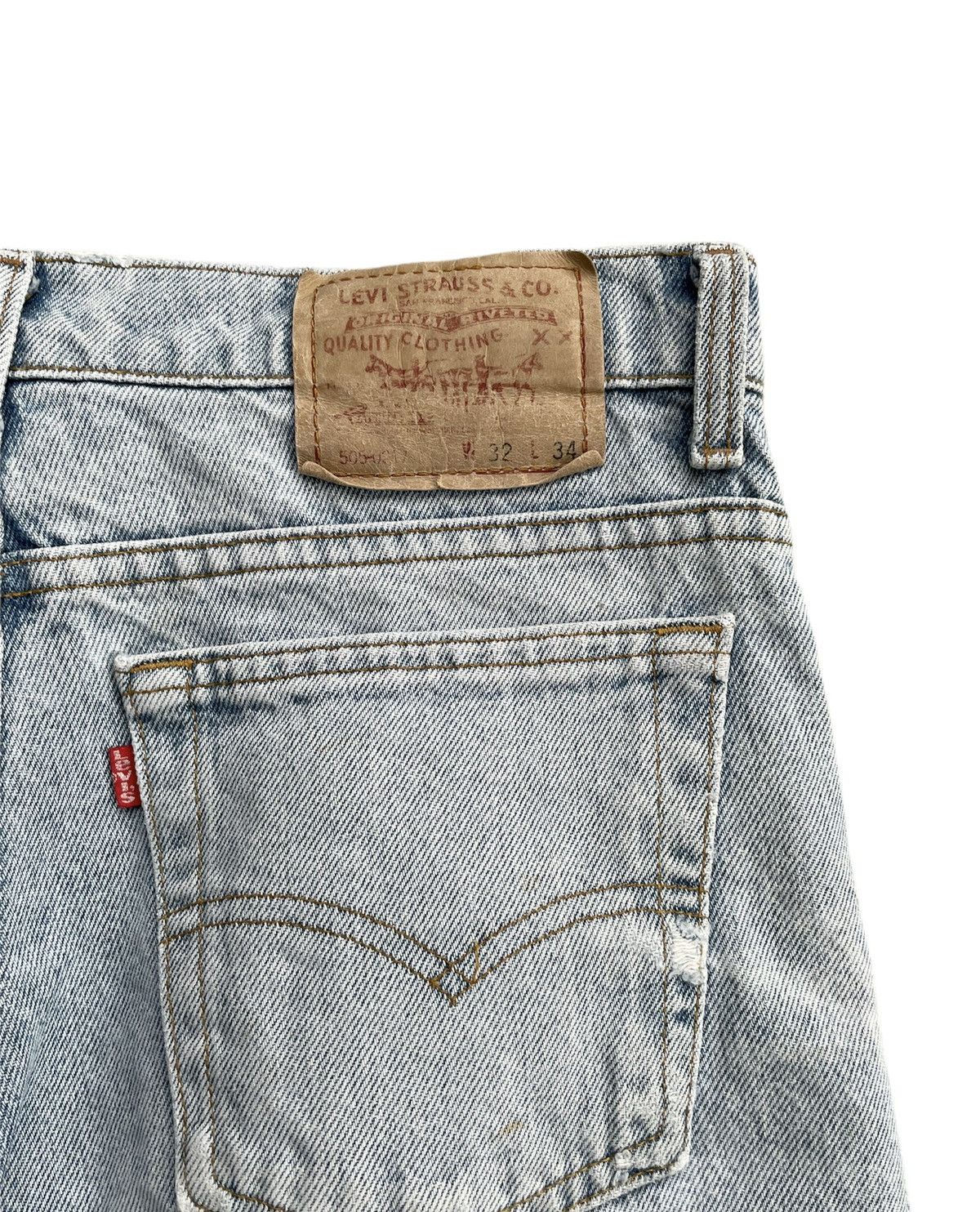 Levi's Vintage 1991 Levis 505 e Usa Aging Faded Distressed Size US 31 - 10 Thumbnail
