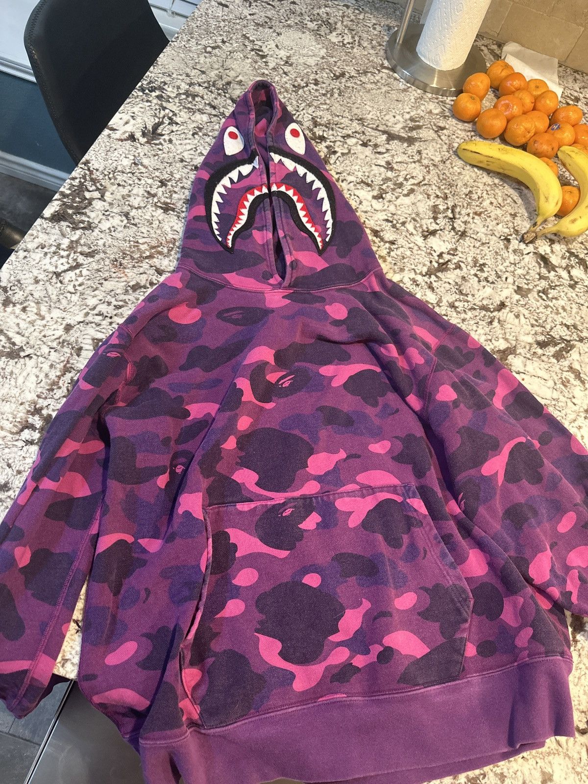 COLOR CAMO SHARK PULLOVER HOODIE