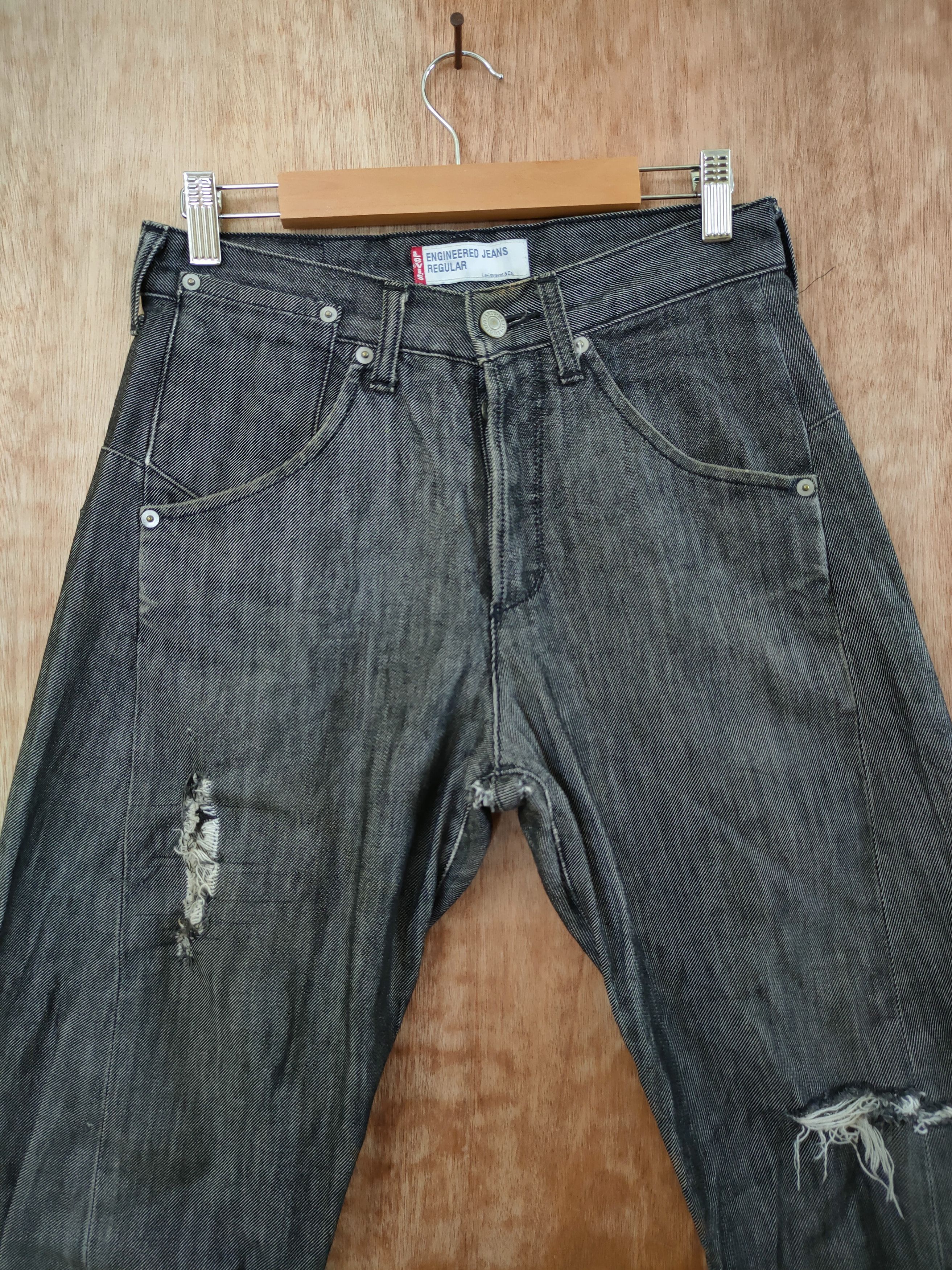 Levi's DL Levis Engineered jeans regular distress denim #46-813 Size US 28 / EU 44 - 4 Thumbnail